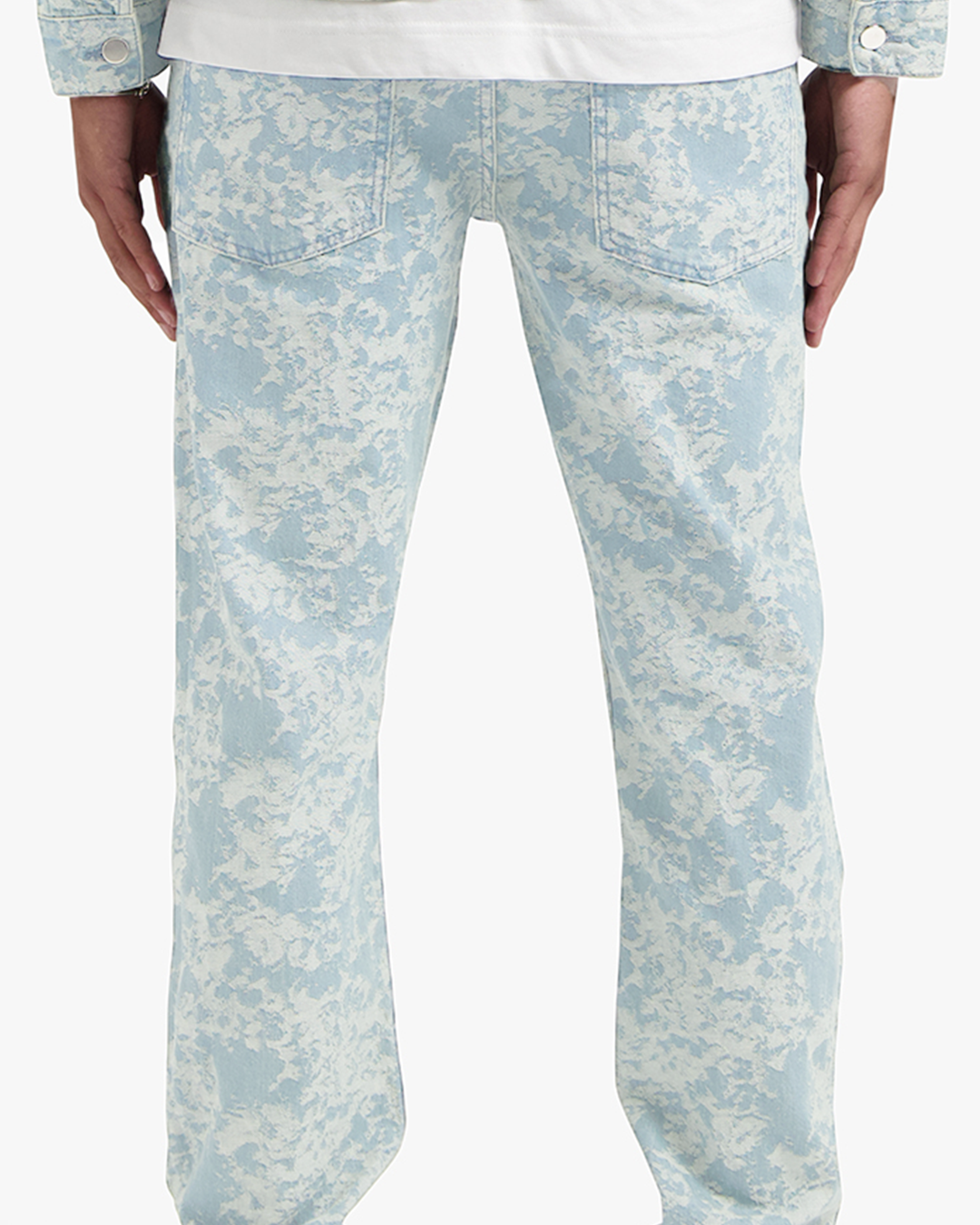 CROYEZ JACQUARD CAMO JEANS | LIGHT BLUE