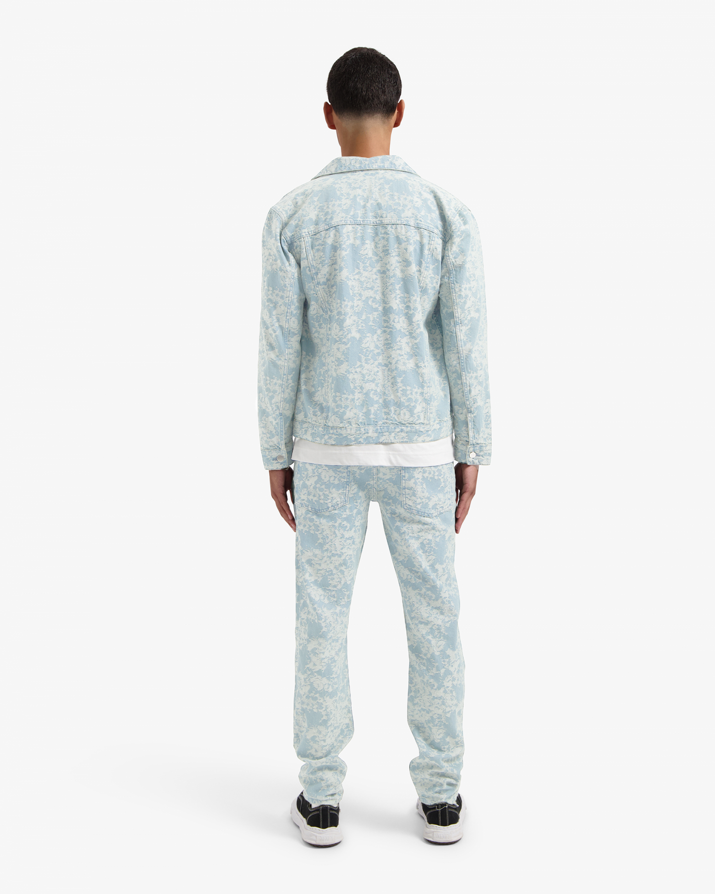 CROYEZ JACQUARD CAMO JEANS - LIGHT BLUE