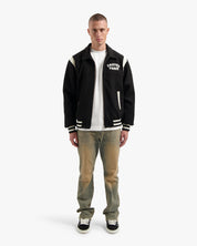 CROYEZ PARIS VARSITY JACKET | BLACK