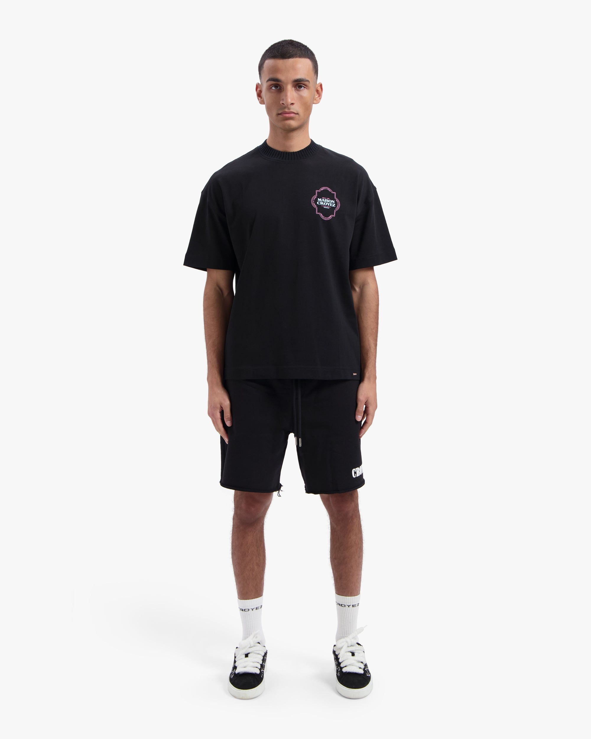 CROYEZ MOROCCAN T-SHIRT | BLACK/PINK