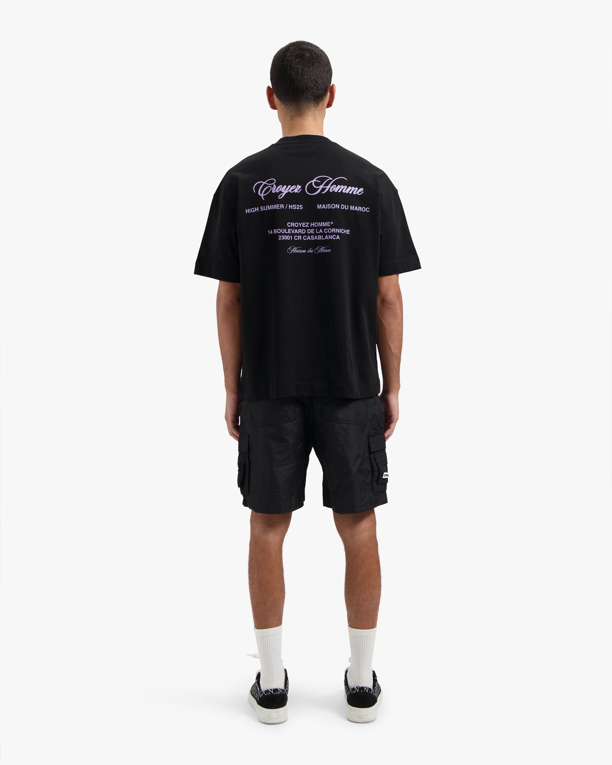 CROYEZ SHOWROOM T-SHIRT | BLACK/LILAC