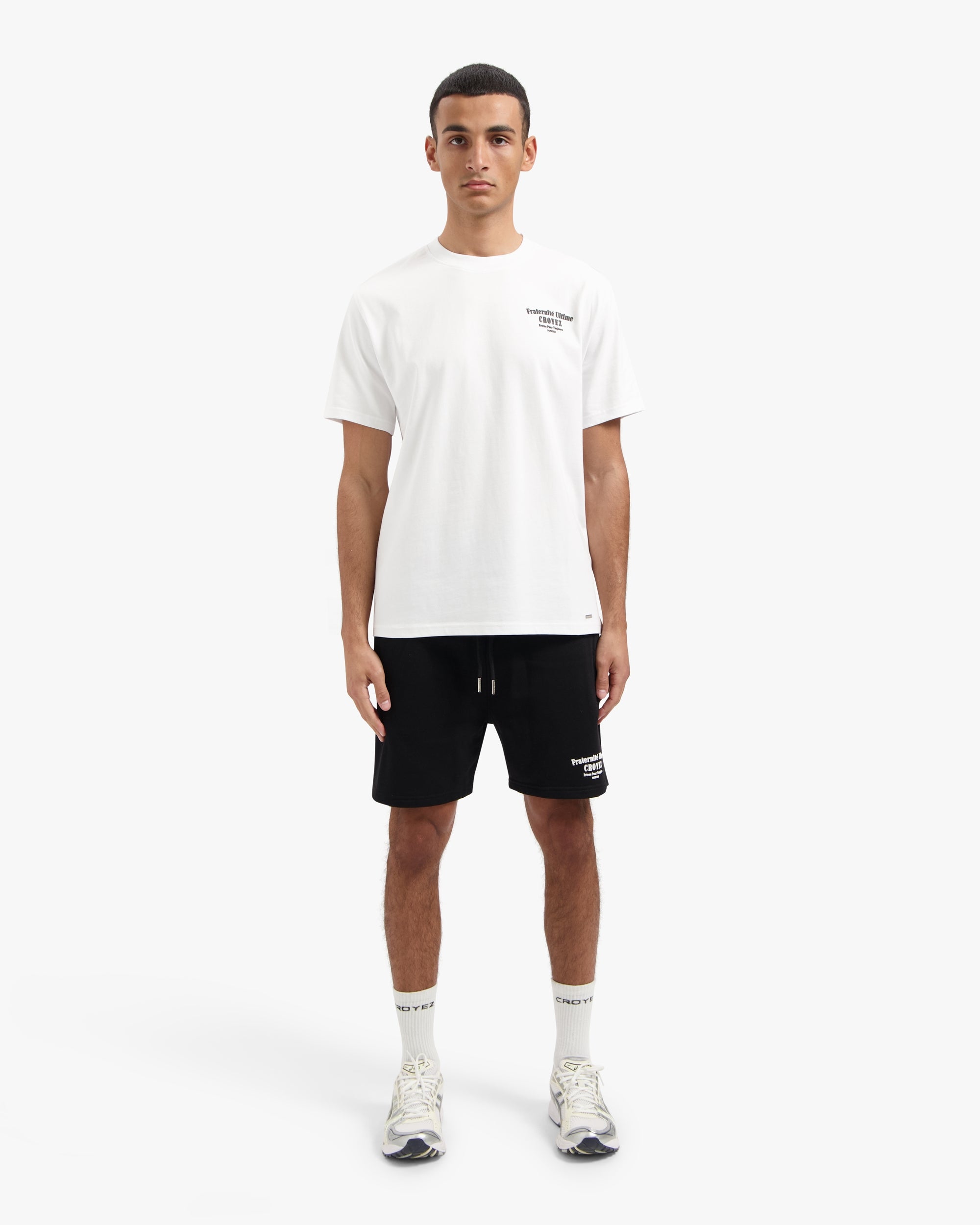 CROYEZ FRATERNITÉ SHORTS | BLACK/WHITE