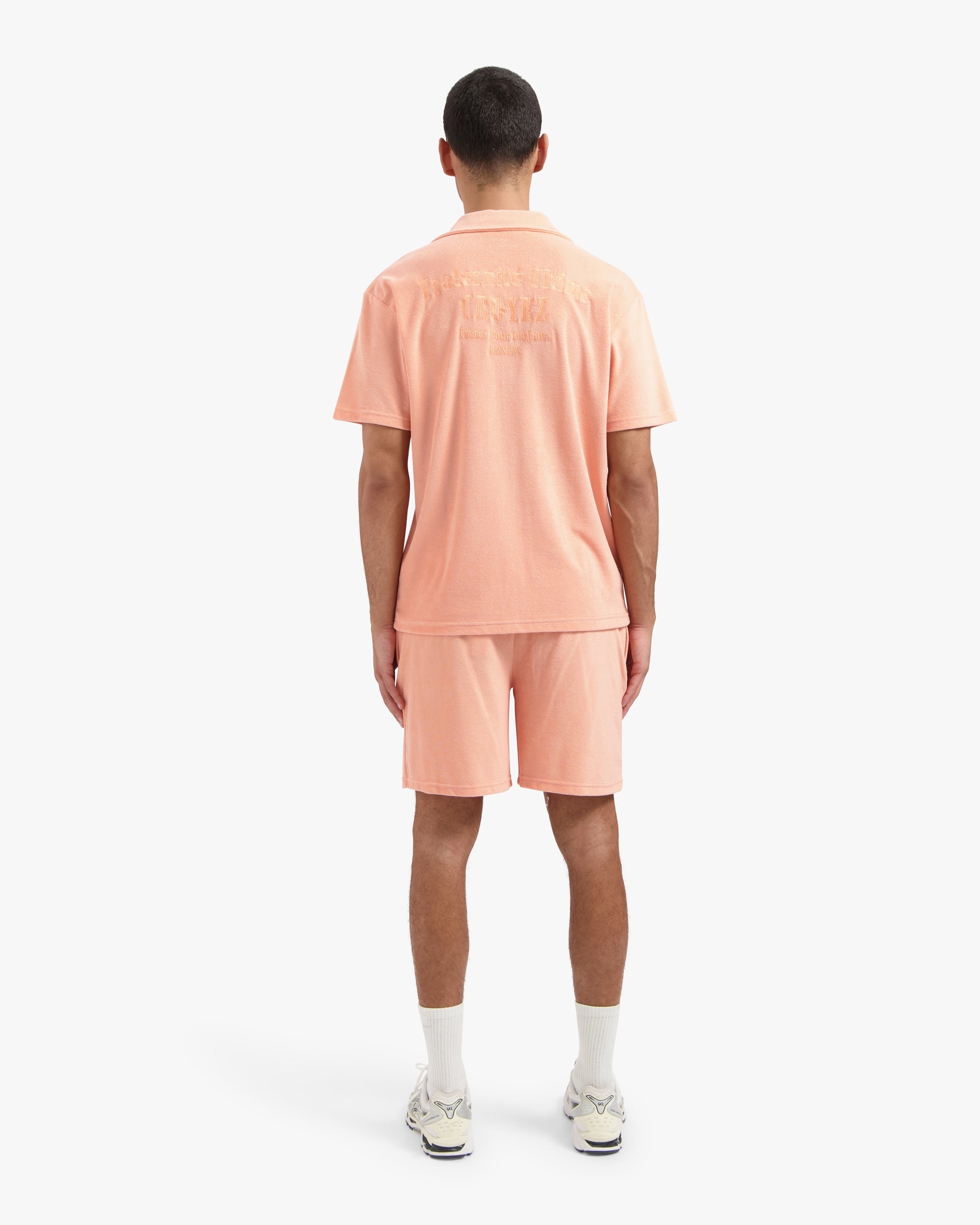 CROYEZ FRATERNITÉ TOWELLING SHORTS | PEACH