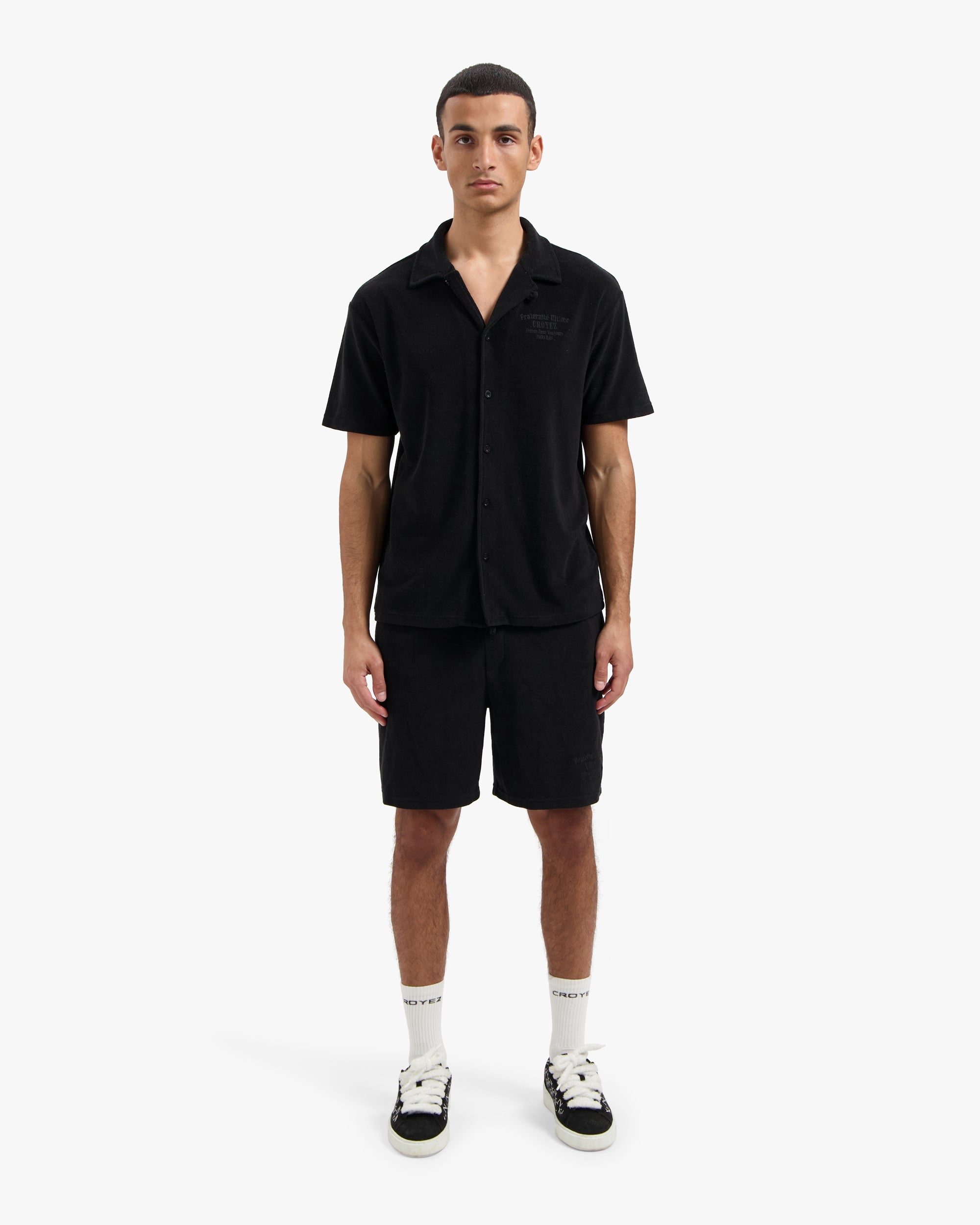 CROYEZ FRATERNITÉ TOWELLING SHIRT | BLACK
