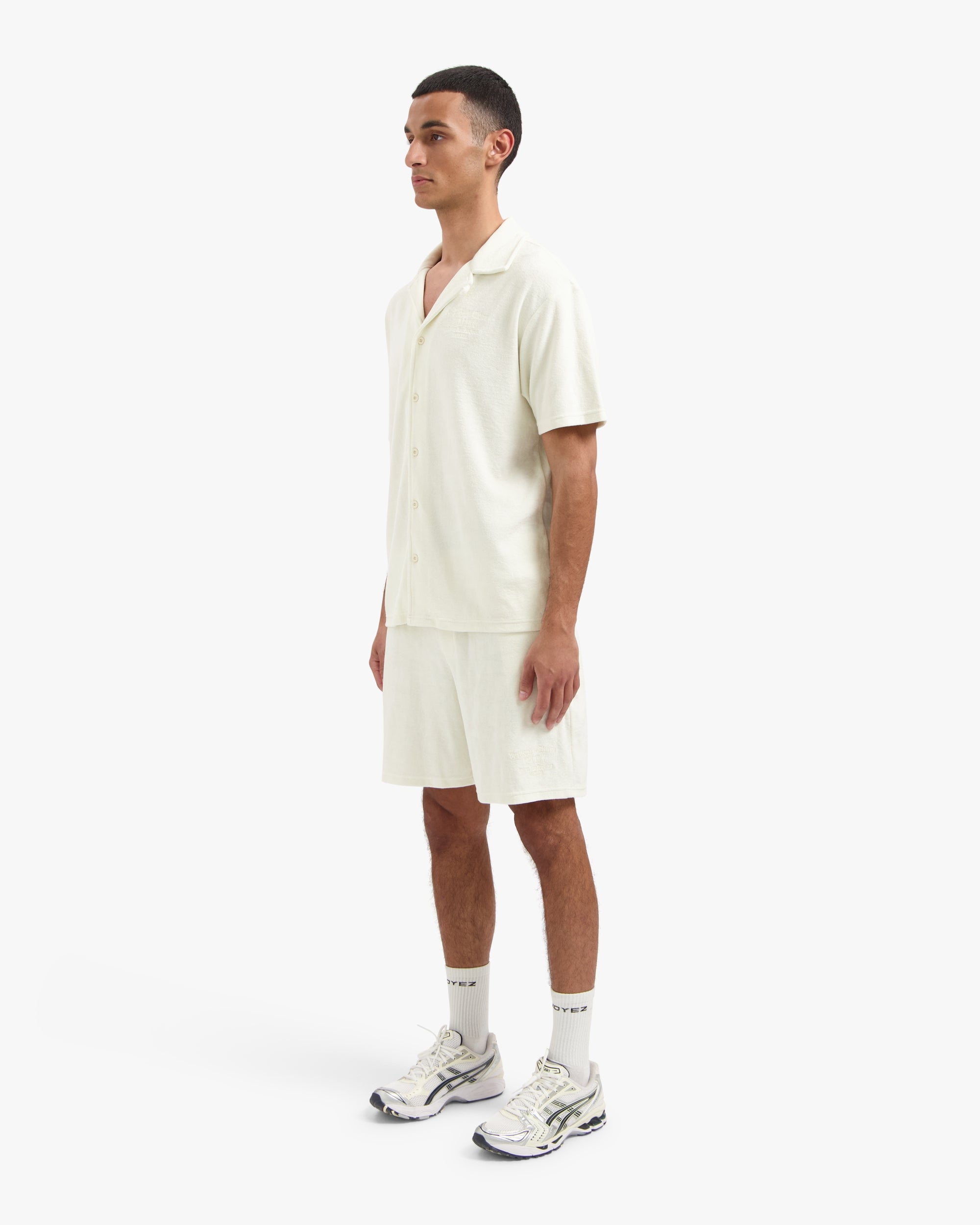 CROYEZ FRATERNITÉ TOWELLING SHORTS | OFF-WHITE