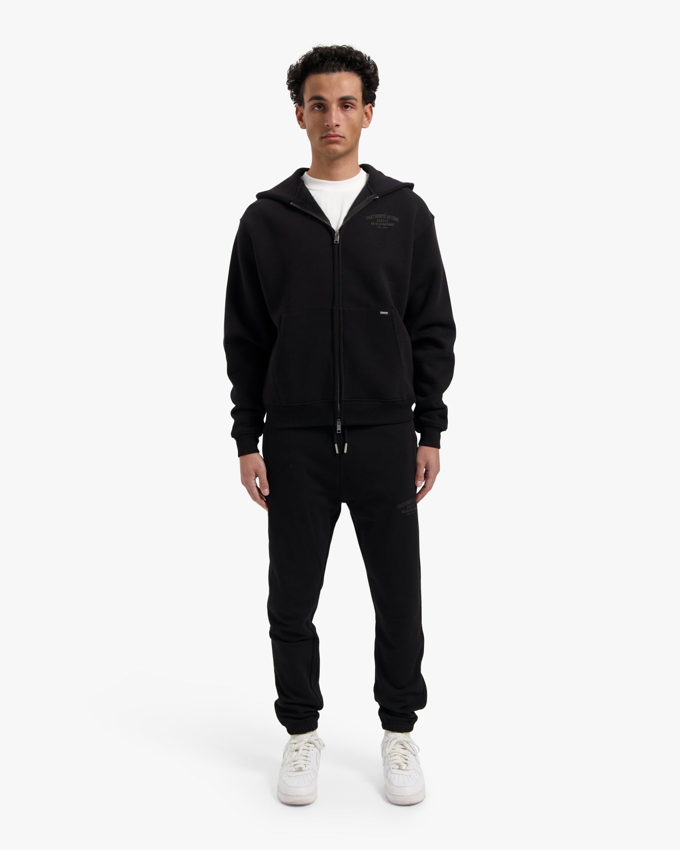 CROYEZ FRATERNITÉ ZIP HOODIE - BLACK