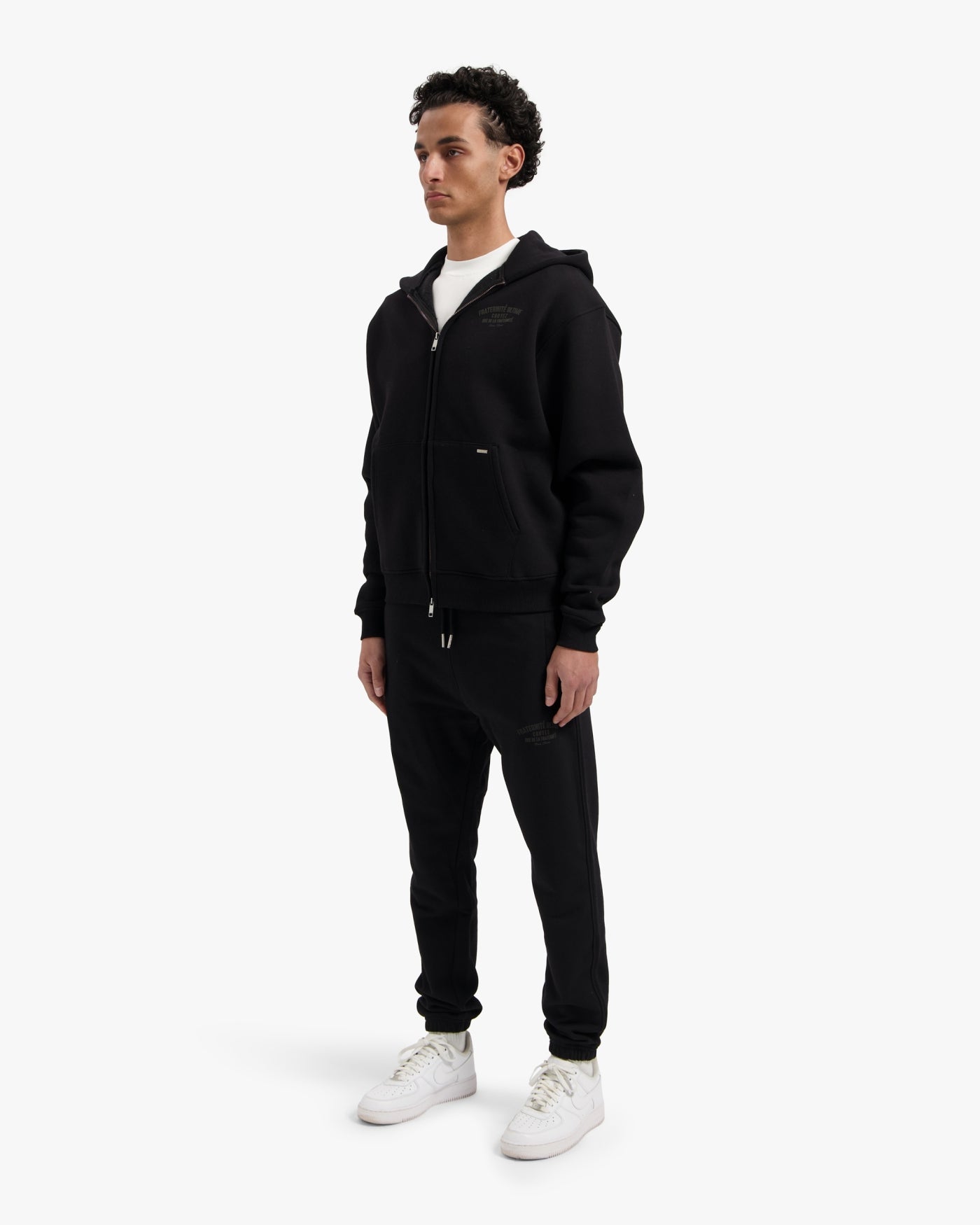 CROYEZ FRATERNITÉ ZIP HOODIE - BLACK