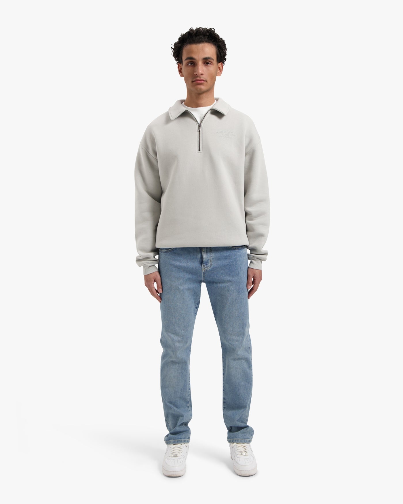 CROYEZ FRATERNITÉ HALF ZIP SWEATER | GREY