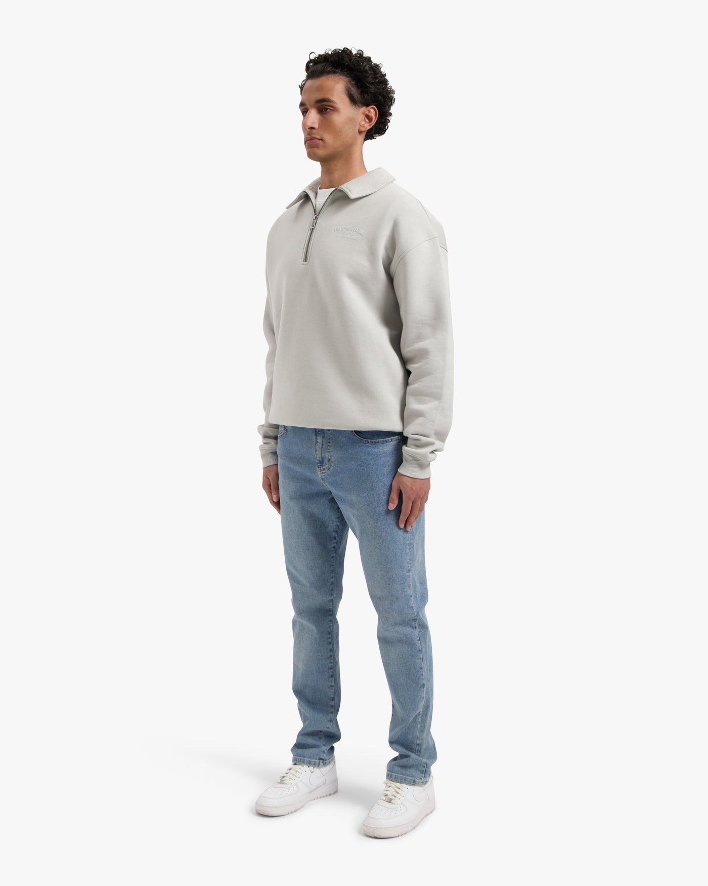 CROYEZ FRATERNITÉ HALF ZIP SWEATER | GREY