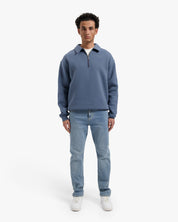 CROYEZ FRATERNITÉ HALF ZIP SWEATER | BLUE
