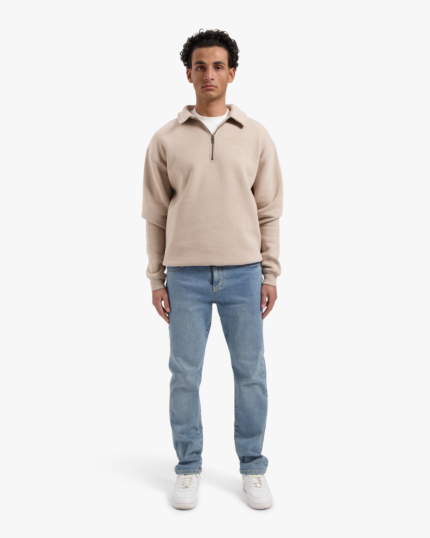 CROYEZ FRATERNITÉ HALF ZIP SWEATER - SAND