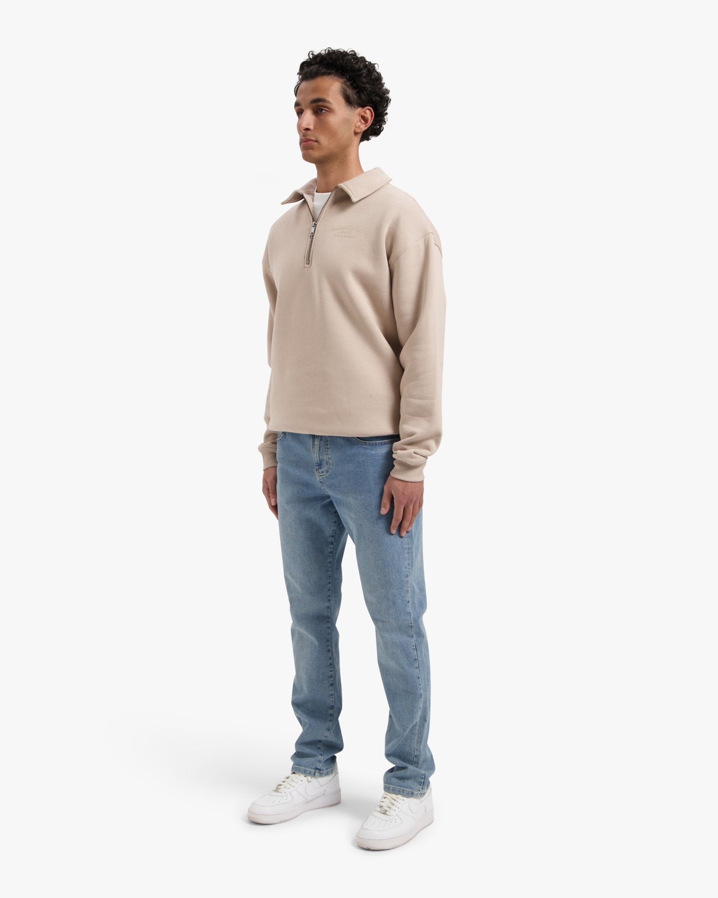 CROYEZ FRATERNITÉ HALF ZIP SWEATER - SAND