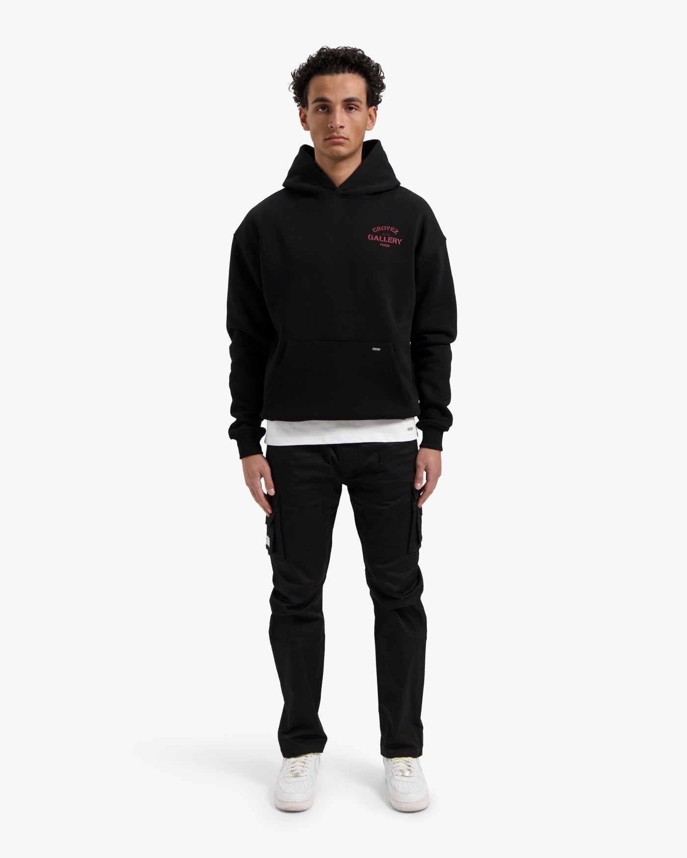 CROYEZ GALLERY HOODIE - BLACK/RED