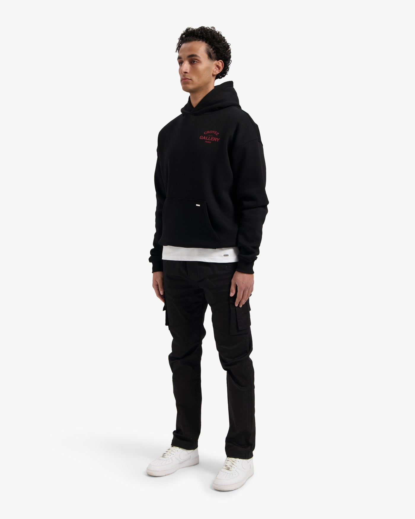 CROYEZ GALLERY HOODIE - BLACK/RED