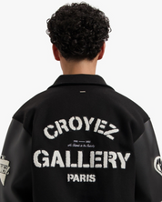 Croyez Artwork Varsity Jacket | Black