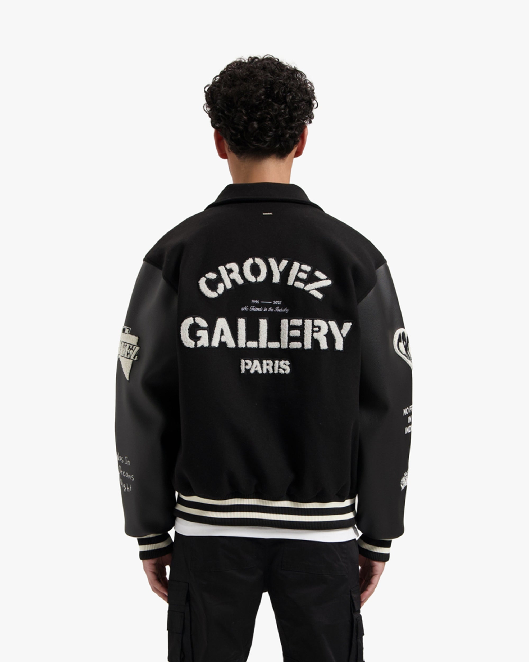 Croyez Artwork Varsity Jacket | Black