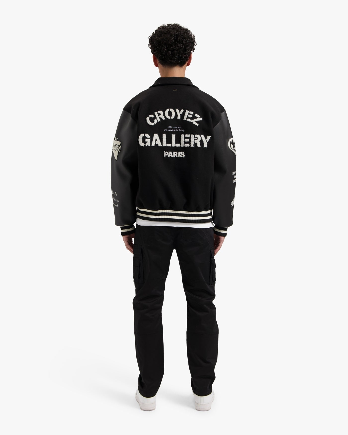 Croyez Artwork Varsity Jacket | Black