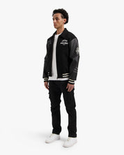 Croyez Artwork Varsity Jacket | Black