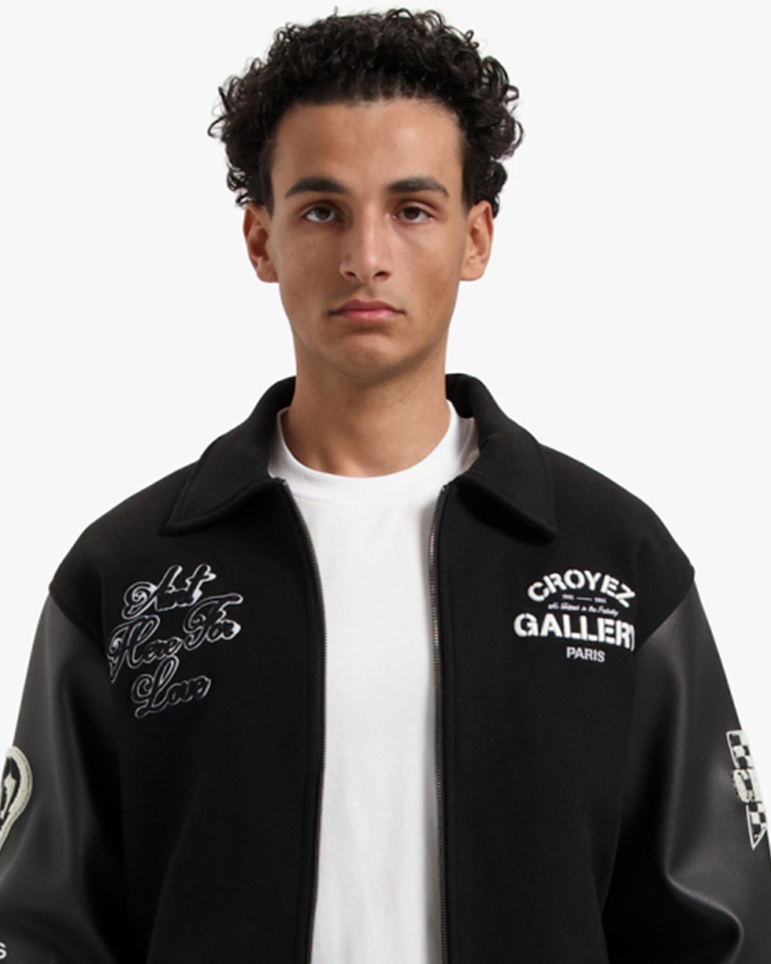 Croyez Artwork Varsity Jacket | Black