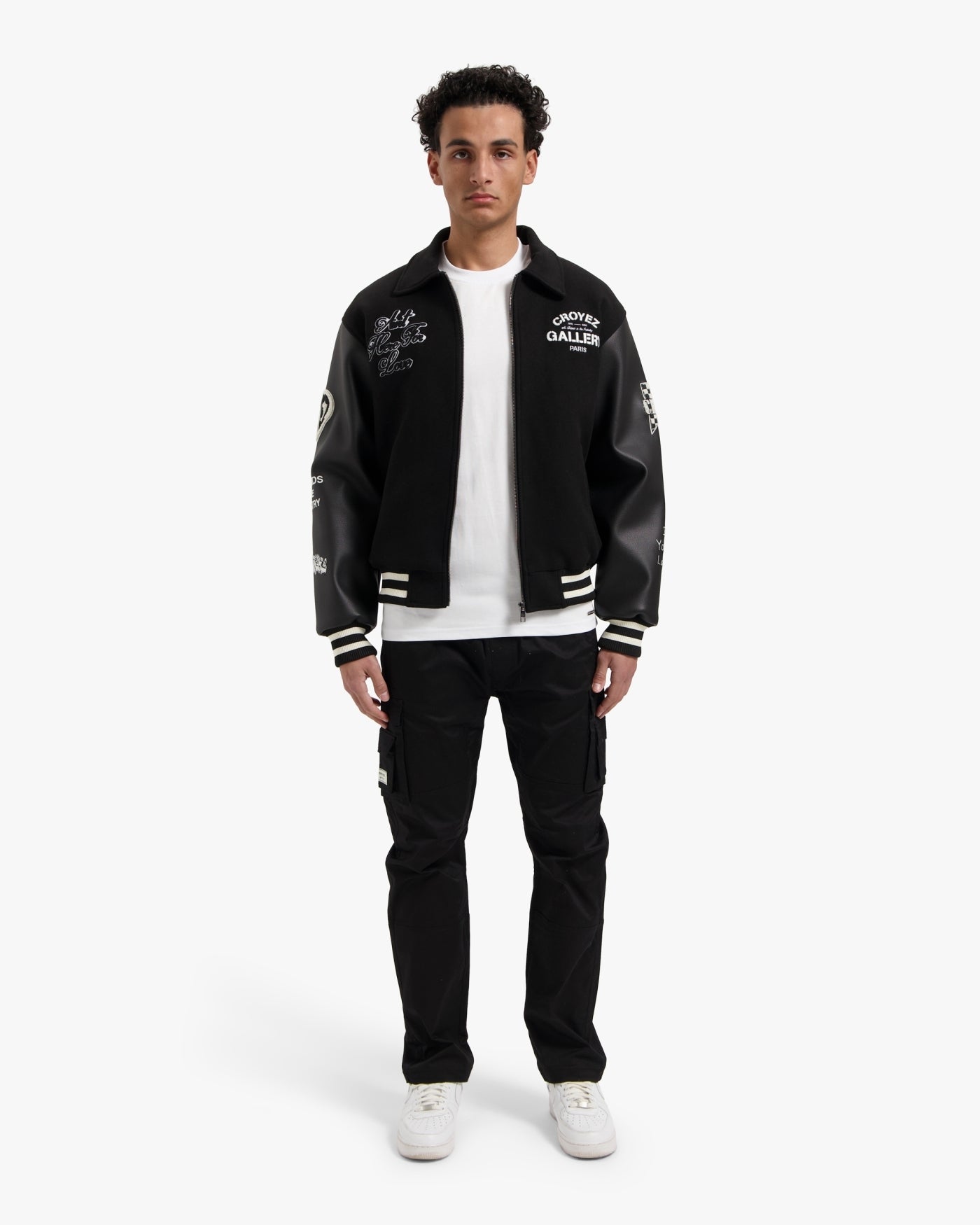 Croyez Artwork Varsity Jacket | Black