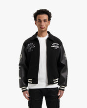 Croyez Artwork Varsity Jacket | Black