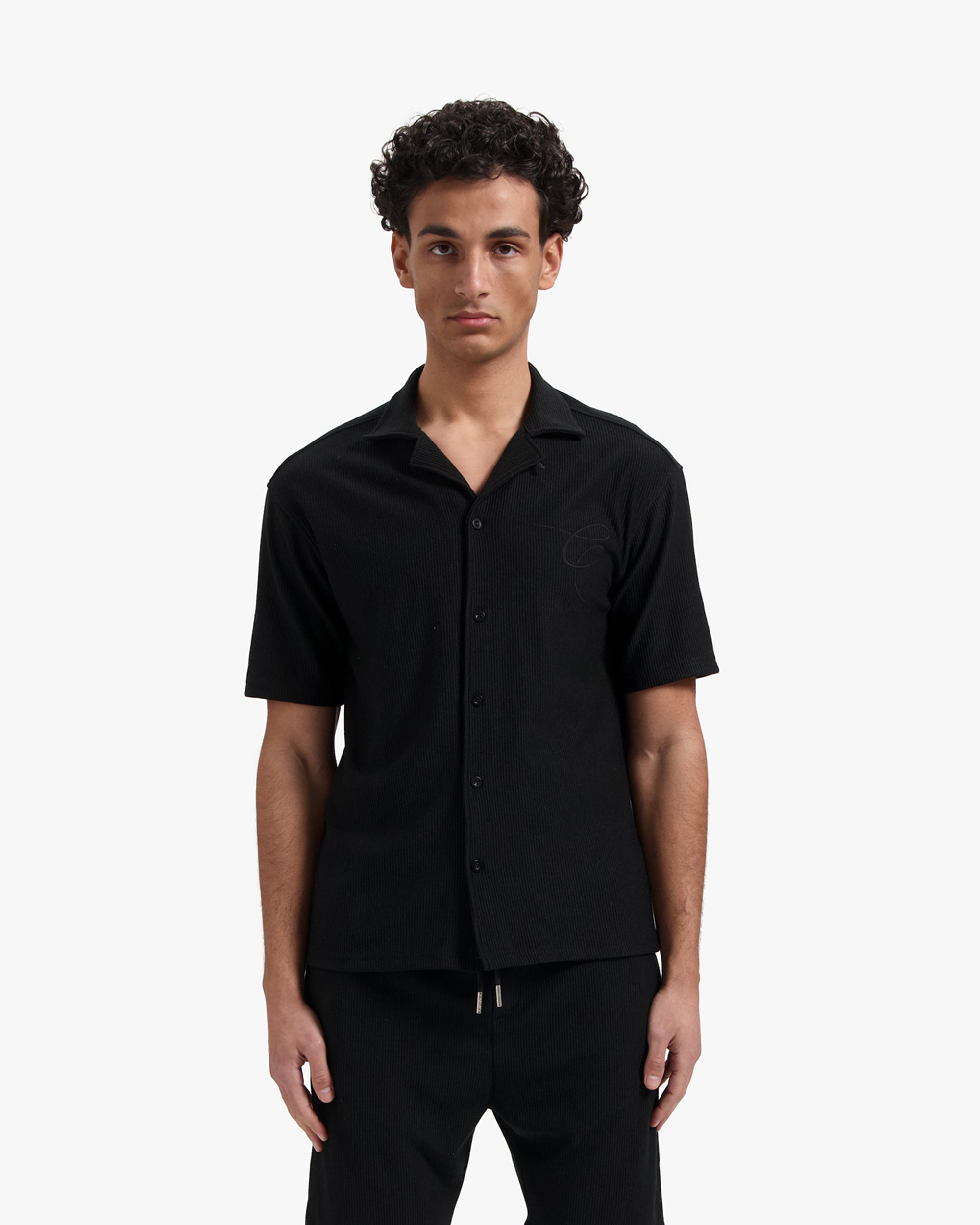 Croyez Ribbed Set | Black