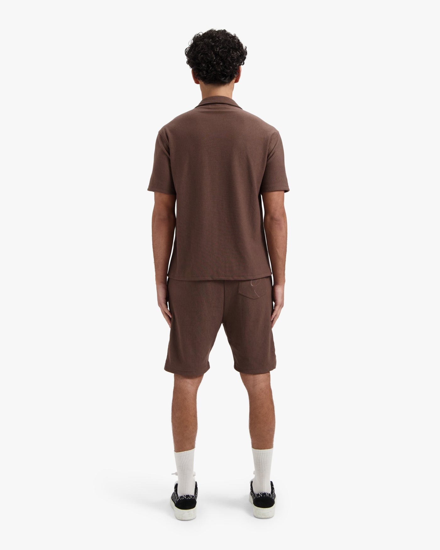 CROYEZ RIBBED SHORTS | BROWN