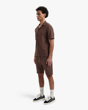 CROYEZ RIBBED SHIRT | BROWN