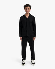 CROYEZ RIBBED STRAIGHT LEG PANTS | BLACK