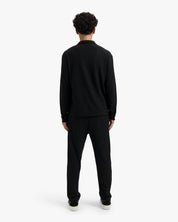 CROYEZ RIBBED STRAIGHT LEG PANTS | BLACK