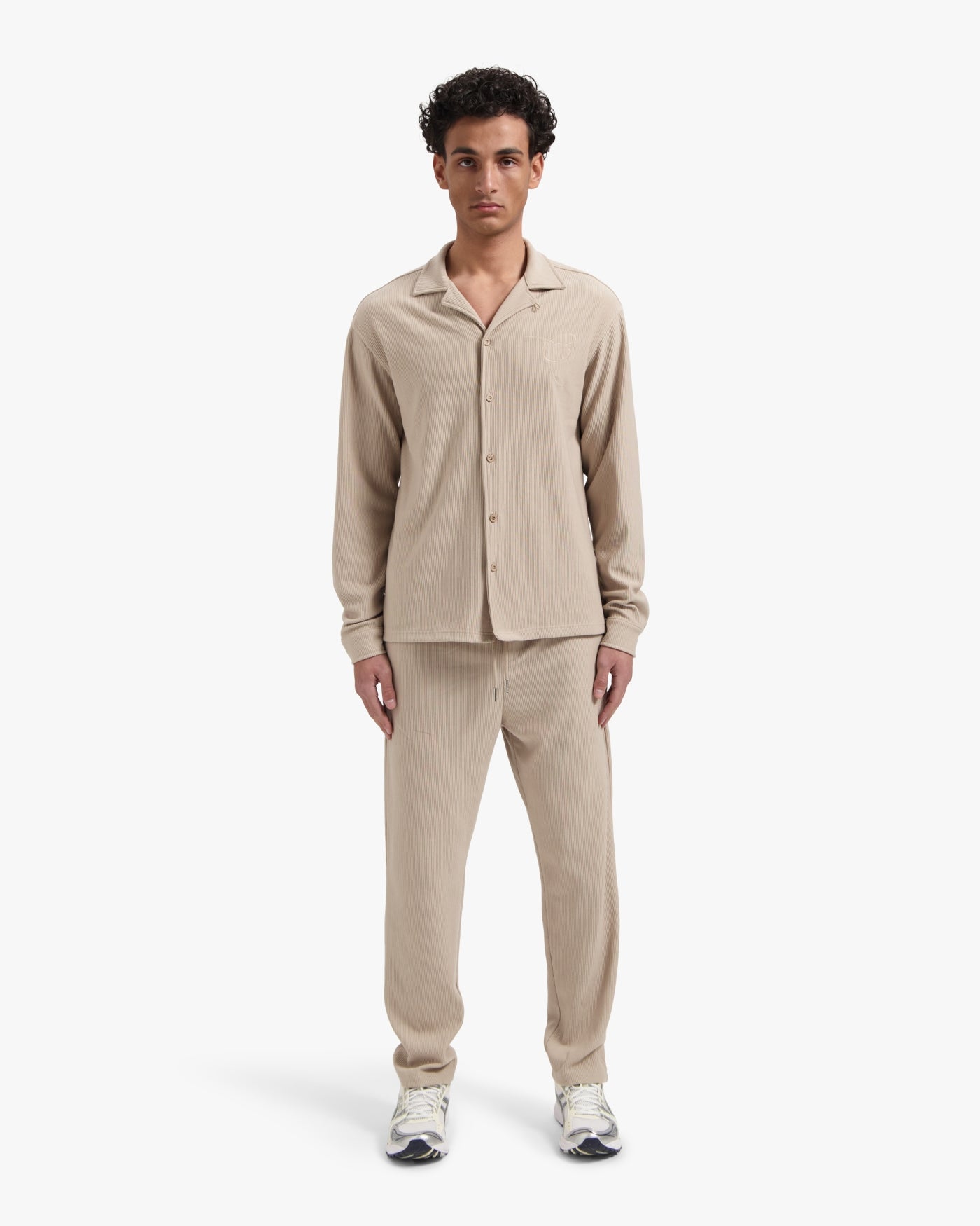 CROYEZ RIBBED STRAIGHT LEG PANTS | SAND