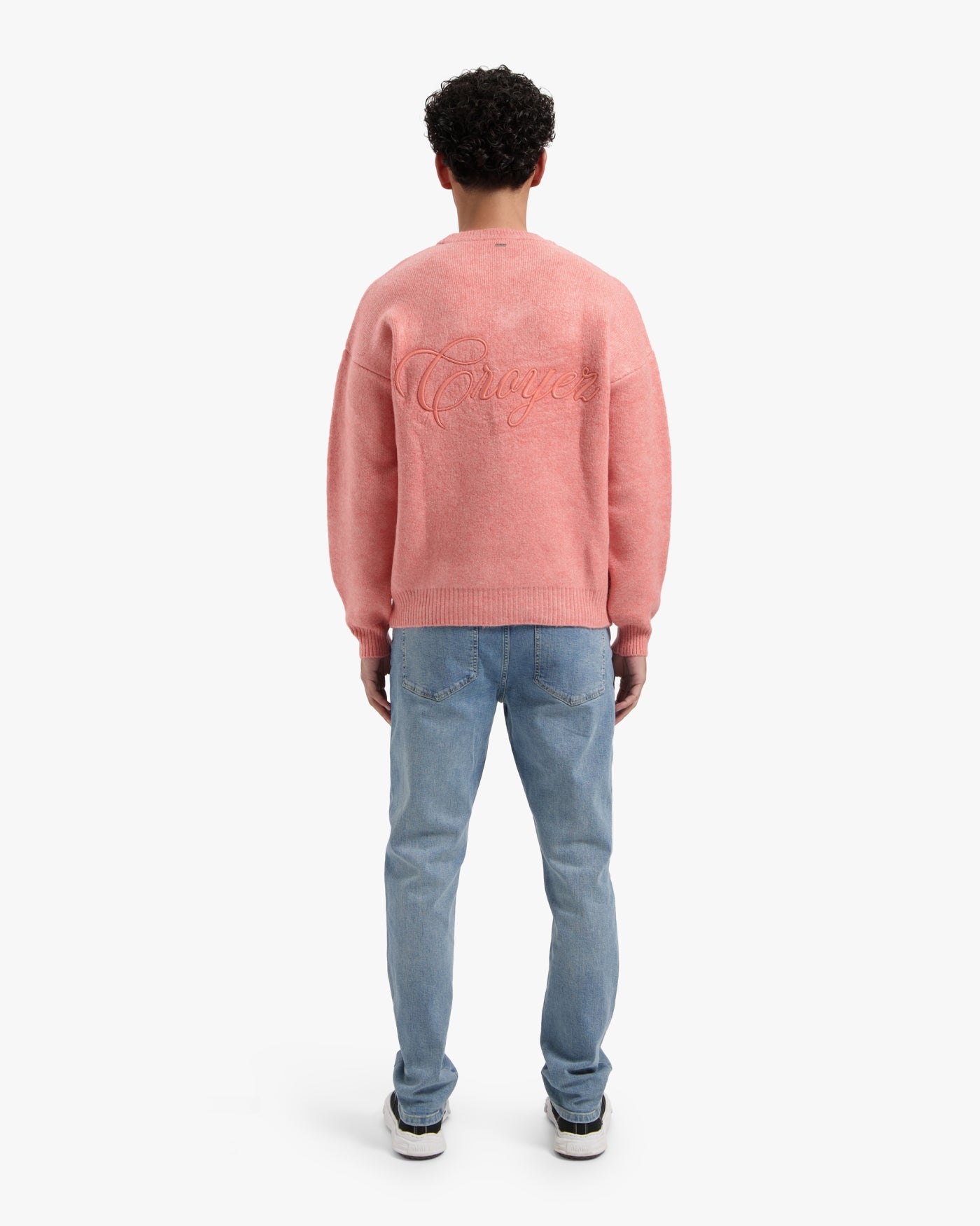 CROYEZ SCRIPT KNIT SWEATER - CORAL