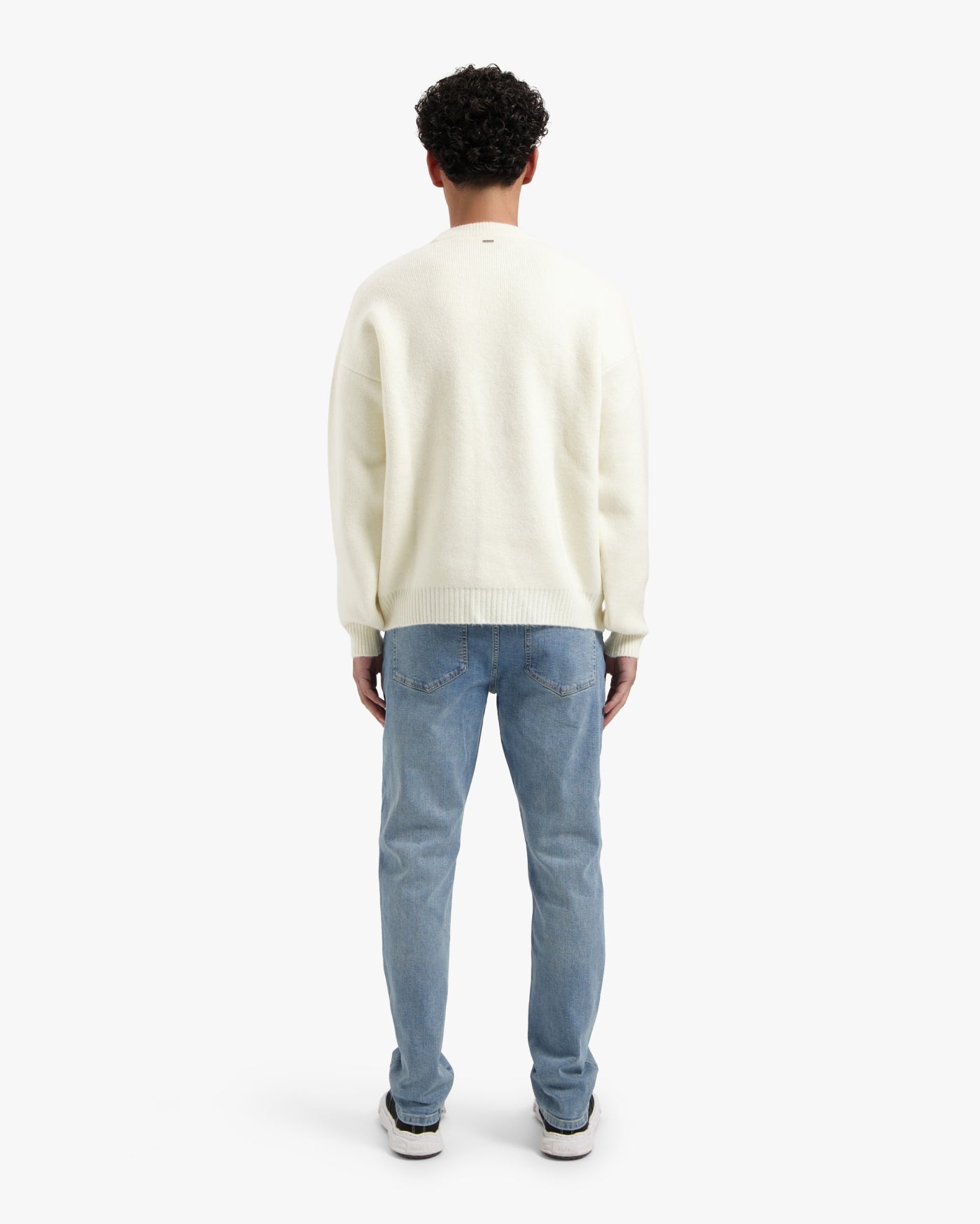 CROYEZ HEART KNIT SWEATER - OFF-WHITE