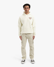 CROYEZ PUFFED HEART HOODIE | OFF-WHITE/BEIGE