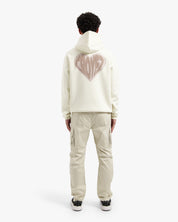CROYEZ PUFFED HEART HOODIE | OFF-WHITE/BEIGE
