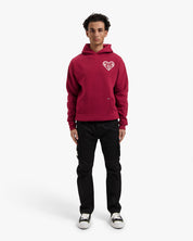 CROYEZ PUFFED HEART HOODIE | RED