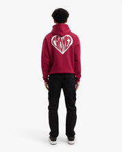 CROYEZ PUFFED HEART HOODIE | RED
