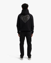 CROYEZ PUFFED HEART HOODIE | BLACK