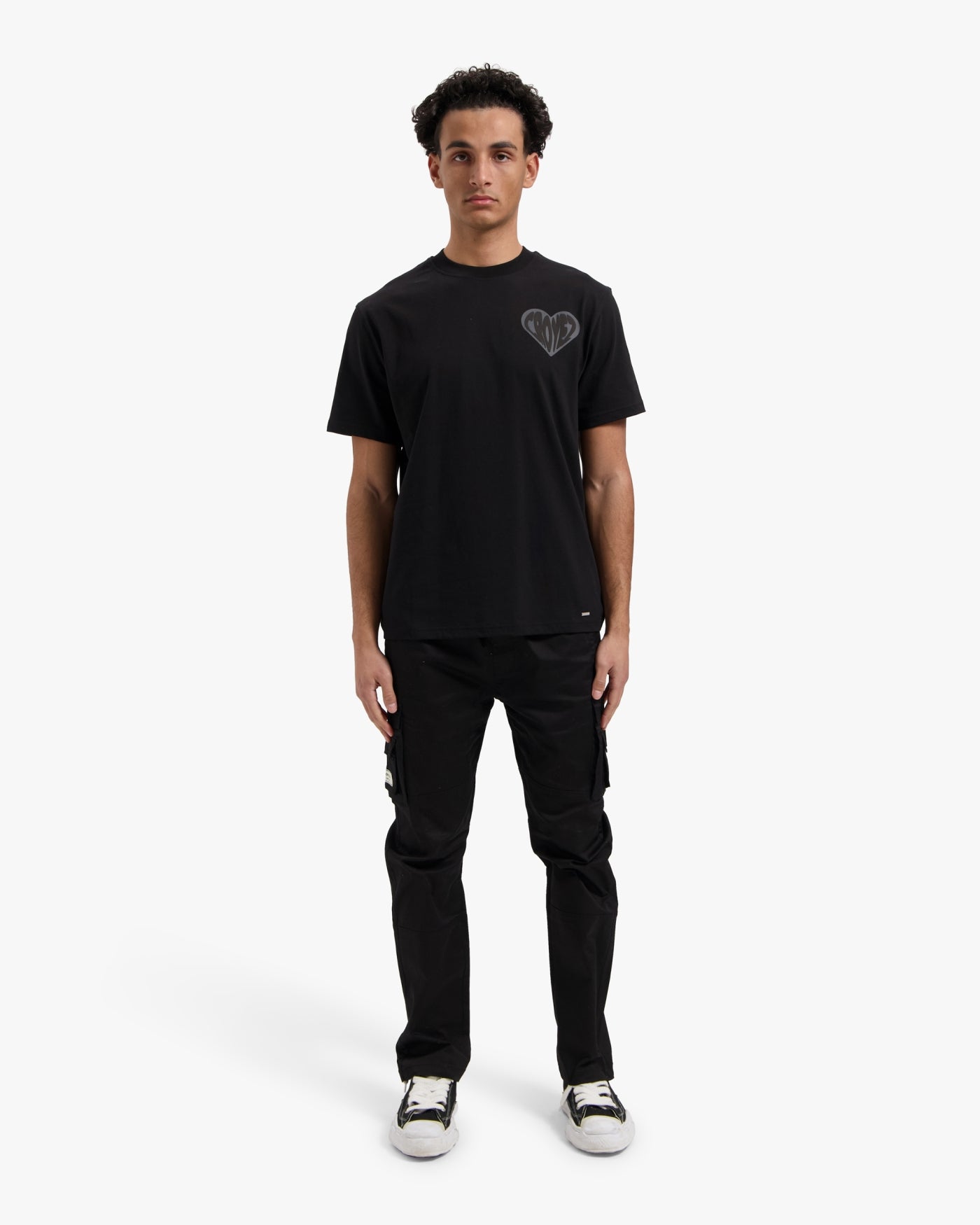 CROYEZ PUFFED HEART T-SHIRT | BLACK
