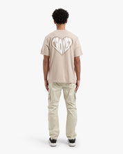 CROYEZ PUFFED HEART T-SHIRT | SAND