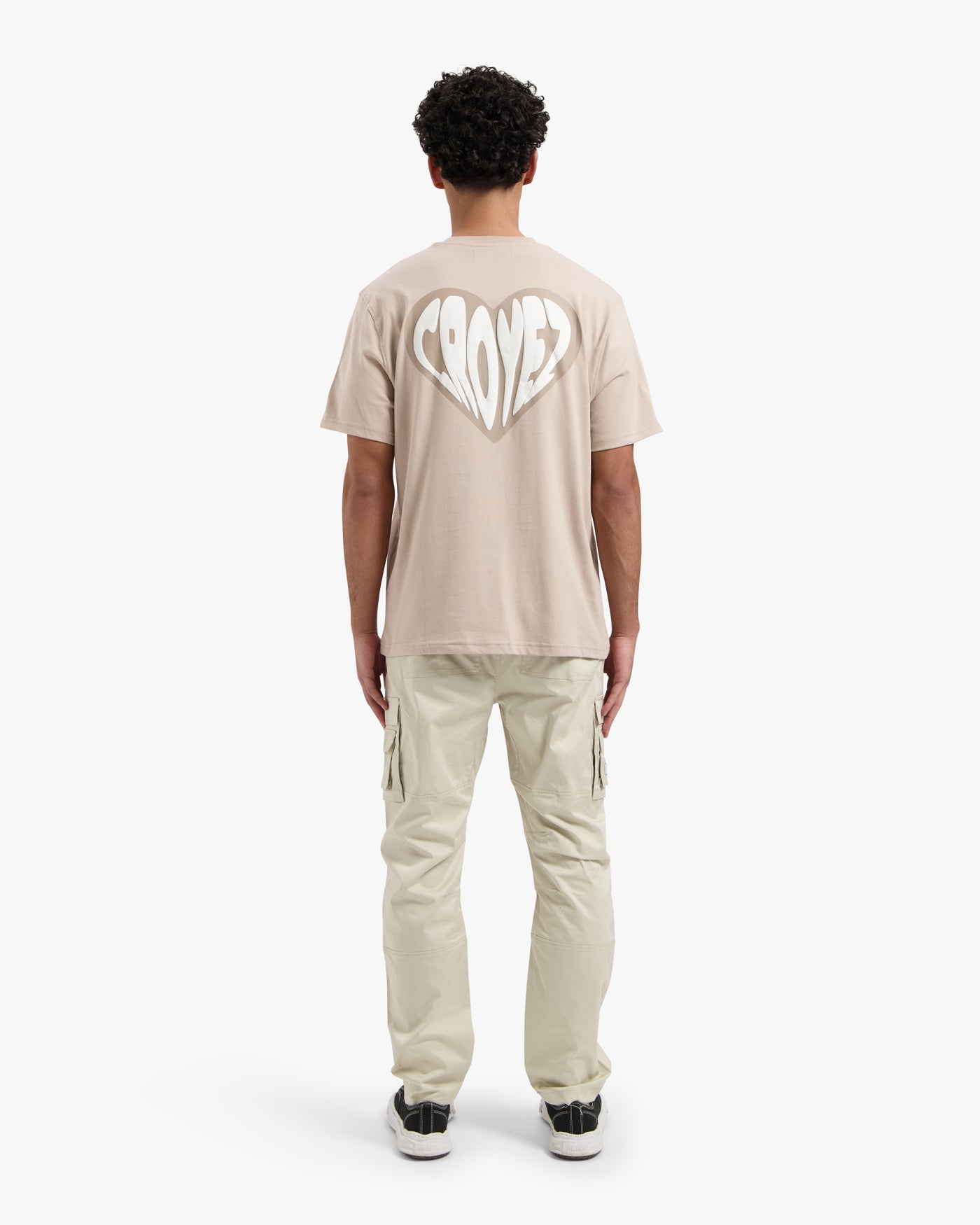 CROYEZ PUFFED HEART T-SHIRT - SAND