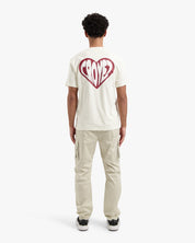 CROYEZ PUFFED HEART T-SHIRT | OFF-WHITE