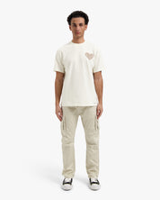 CROYEZ PUFFED HEART T-SHIRT | OFF-WHITE/BEIGE