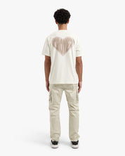 CROYEZ PUFFED HEART T-SHIRT | OFF-WHITE/BEIGE