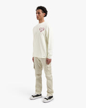 CROYEZ PUFFED HEART LONGSLEEVE T-SHIRT | OFF-WHITE