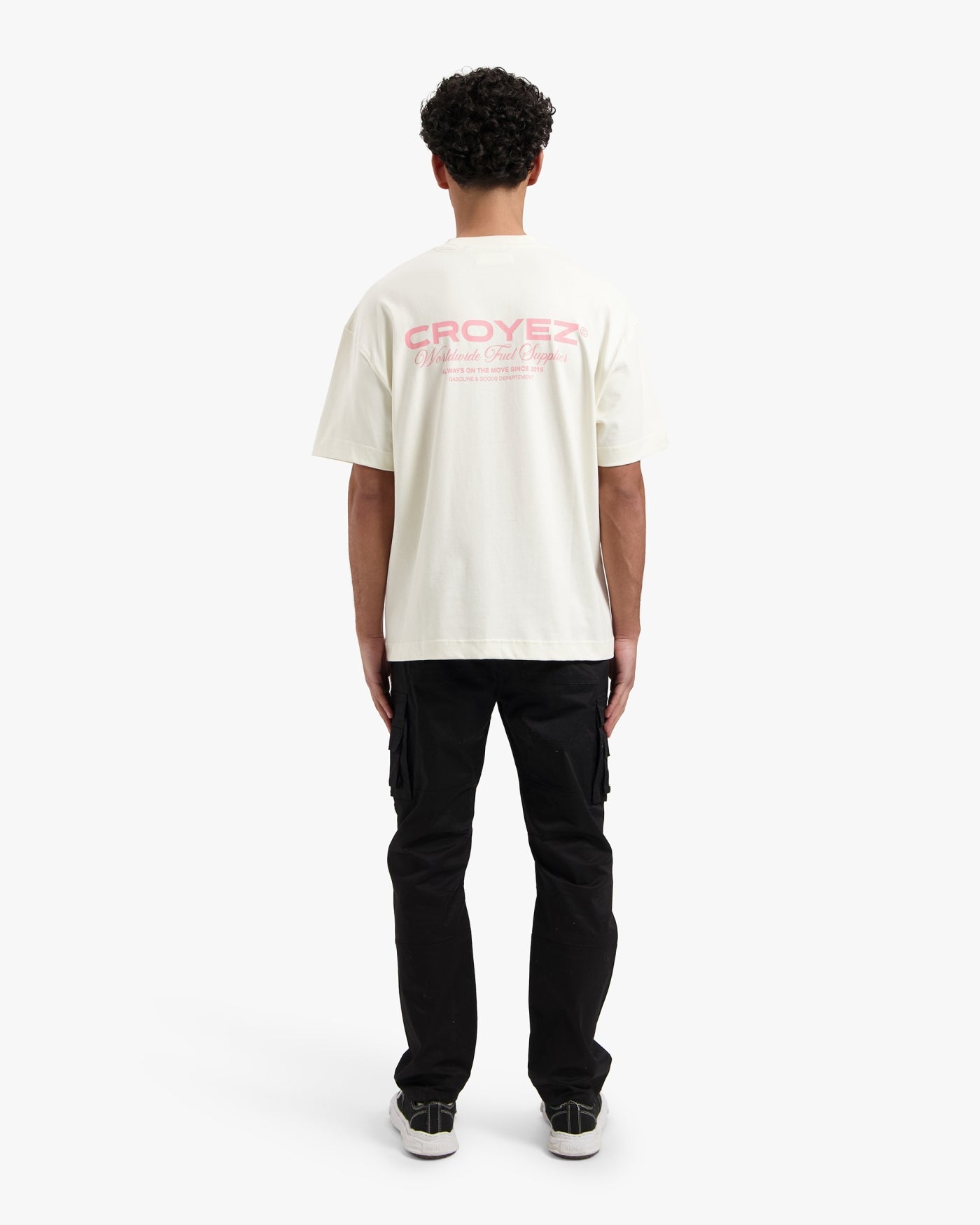 CROYEZ WORLDWIDE SUPPLIER T-SHIRT - OFF-WHITE/PINK