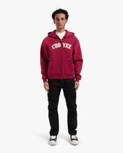 CROYEZ FINISH ZIP HOODIE | RED