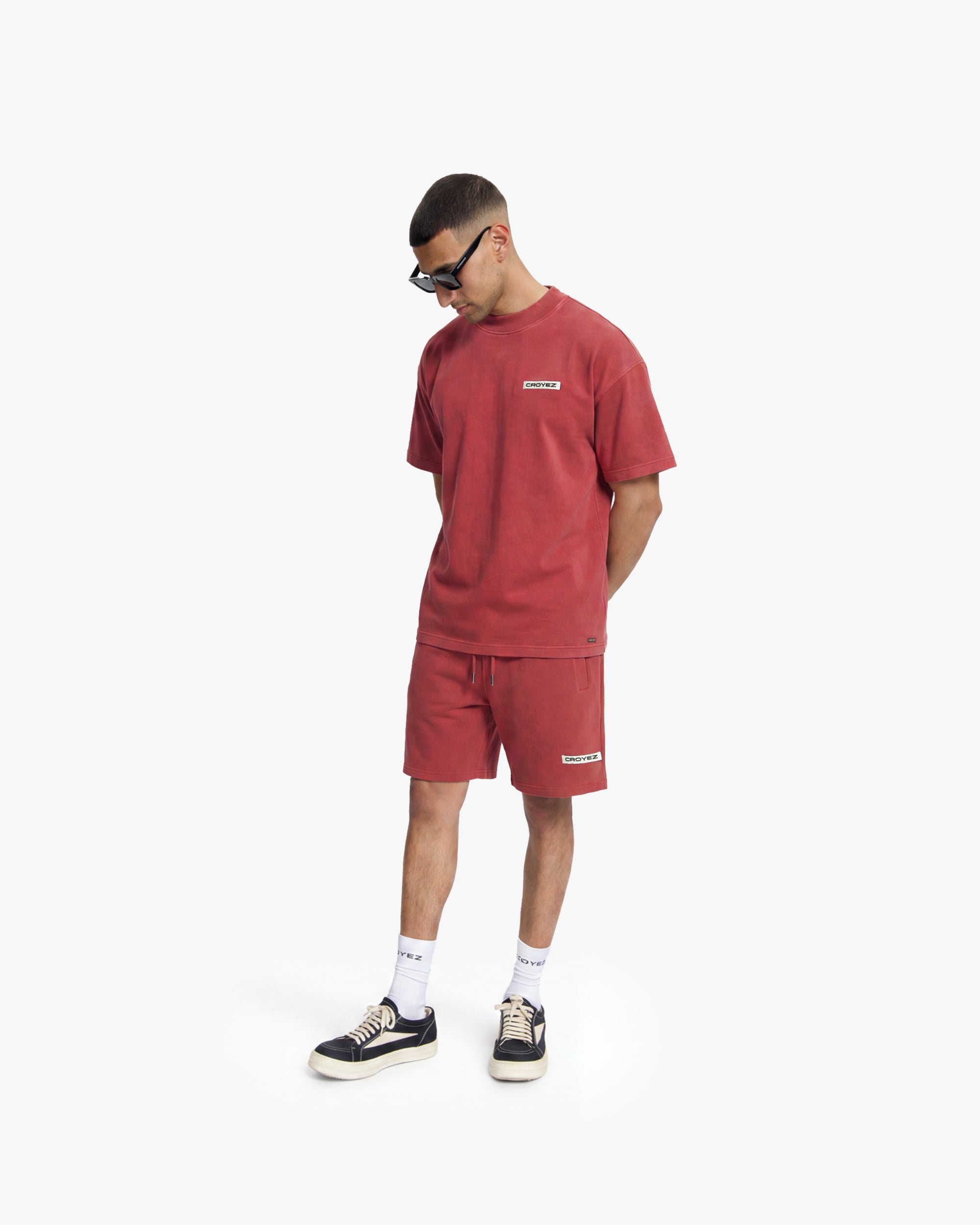 Croyez Garment Dye Shorts | Red