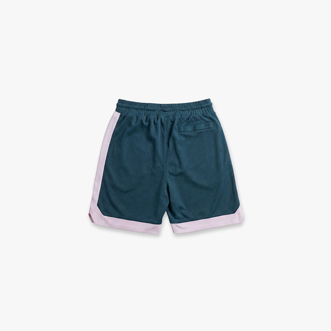 Croyez Jersey Sport Shorts | Dark Teal/Pink