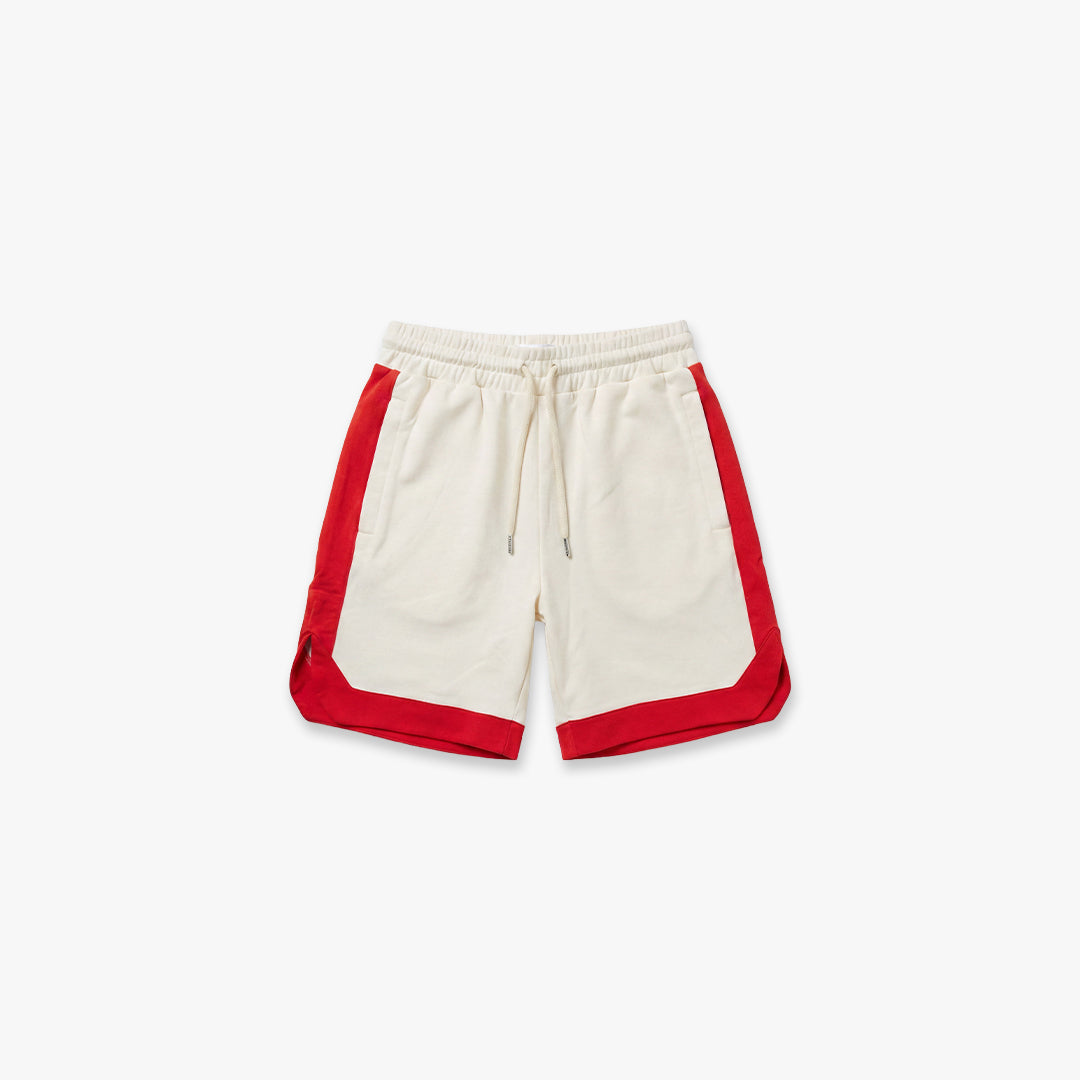 Croyez Jersey Sport Shorts | Off-White/Red